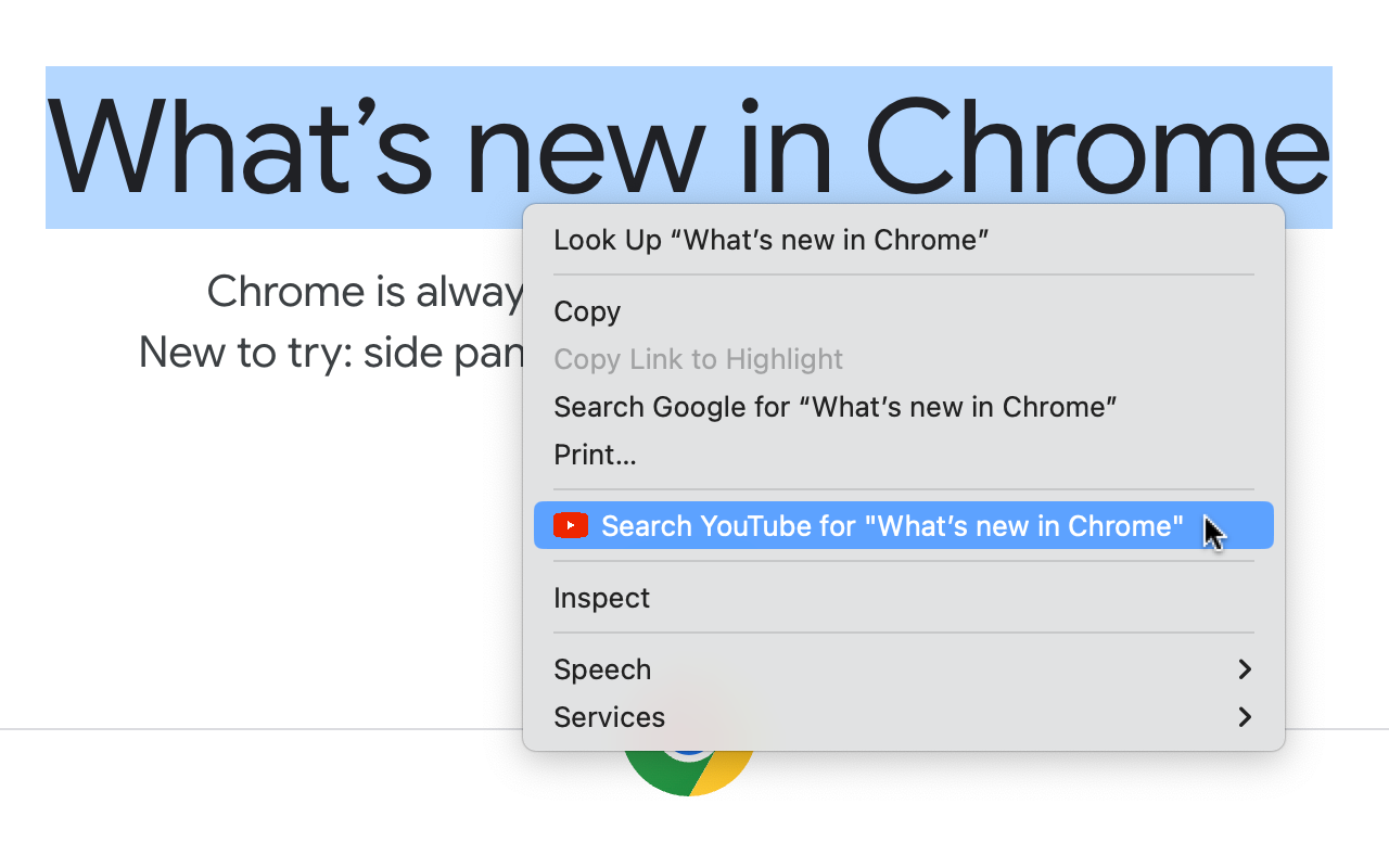 Right-Click Search YouTube™ chrome谷歌浏览器插件_扩展第1张截图