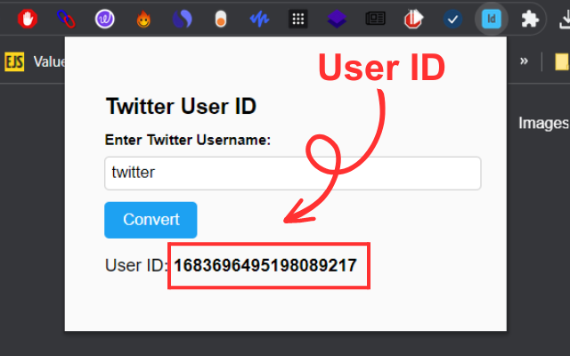 Twitter ID and Username Converter chrome谷歌浏览器插件_扩展第2张截图