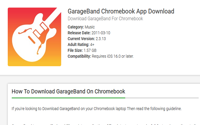 Garageband for pc chrome谷歌浏览器插件_扩展第1张截图