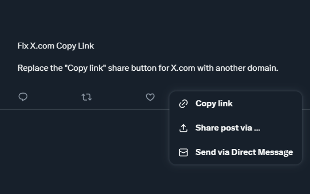 修复 X.com 复制链接 chrome谷歌浏览器插件_扩展第1张截图