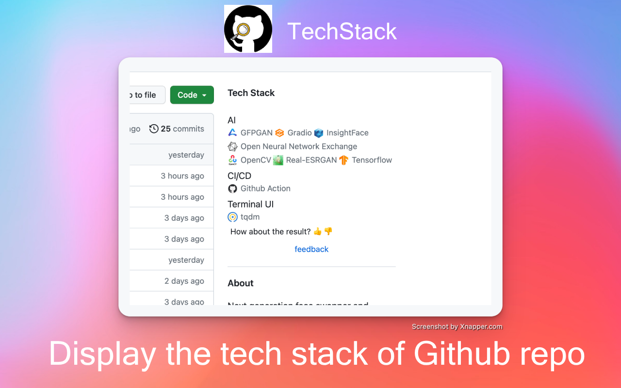TechStack: Show Github Repo Tech Stack chrome谷歌浏览器插件_扩展第1张截图