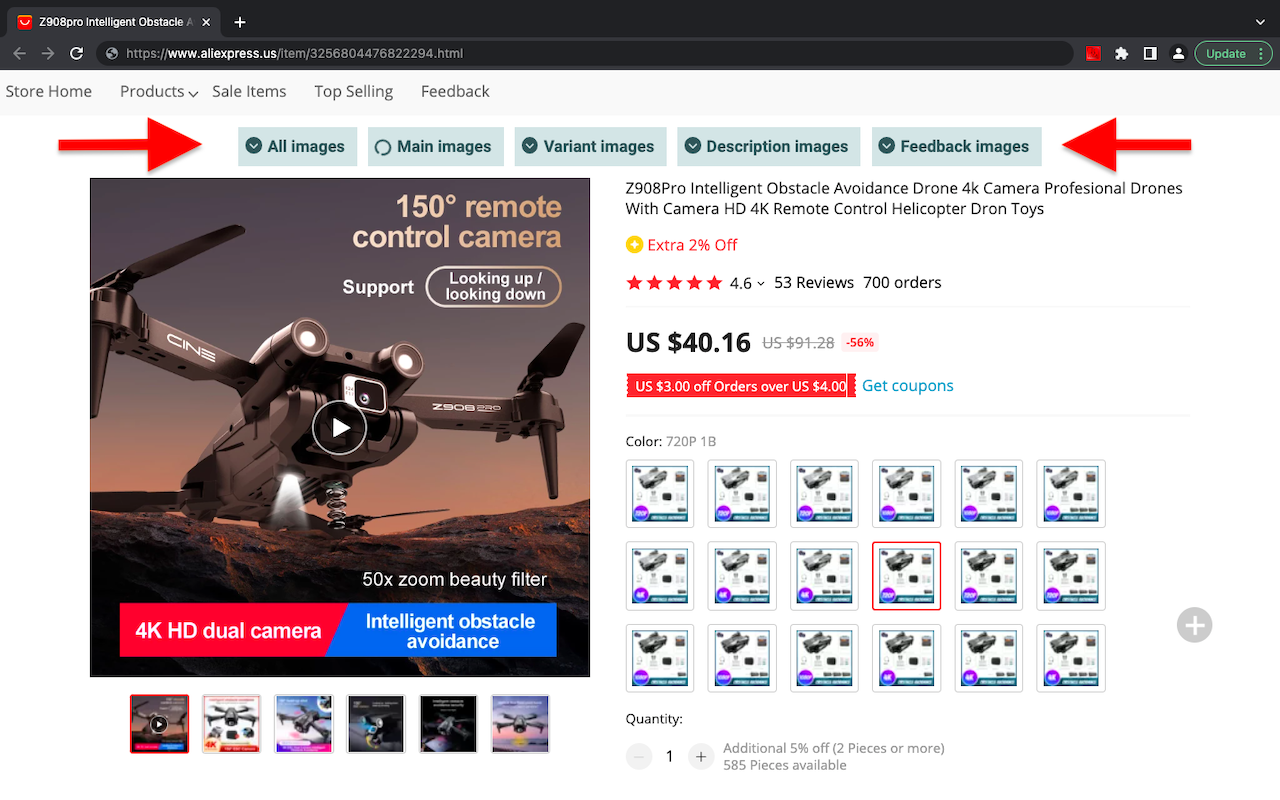 Aliexpress image downloader chrome谷歌浏览器插件_扩展第1张截图