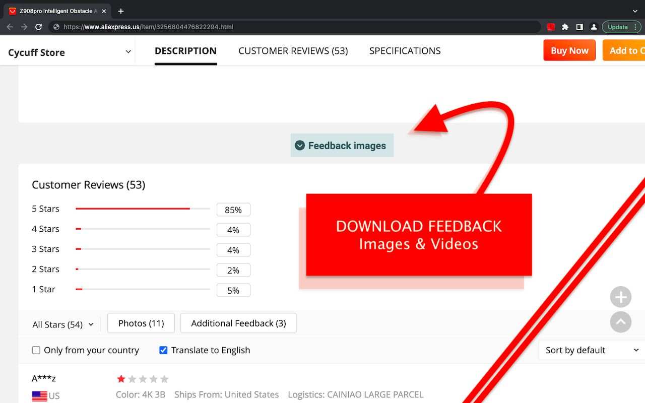 Aliexpress image downloader chrome谷歌浏览器插件_扩展第3张截图