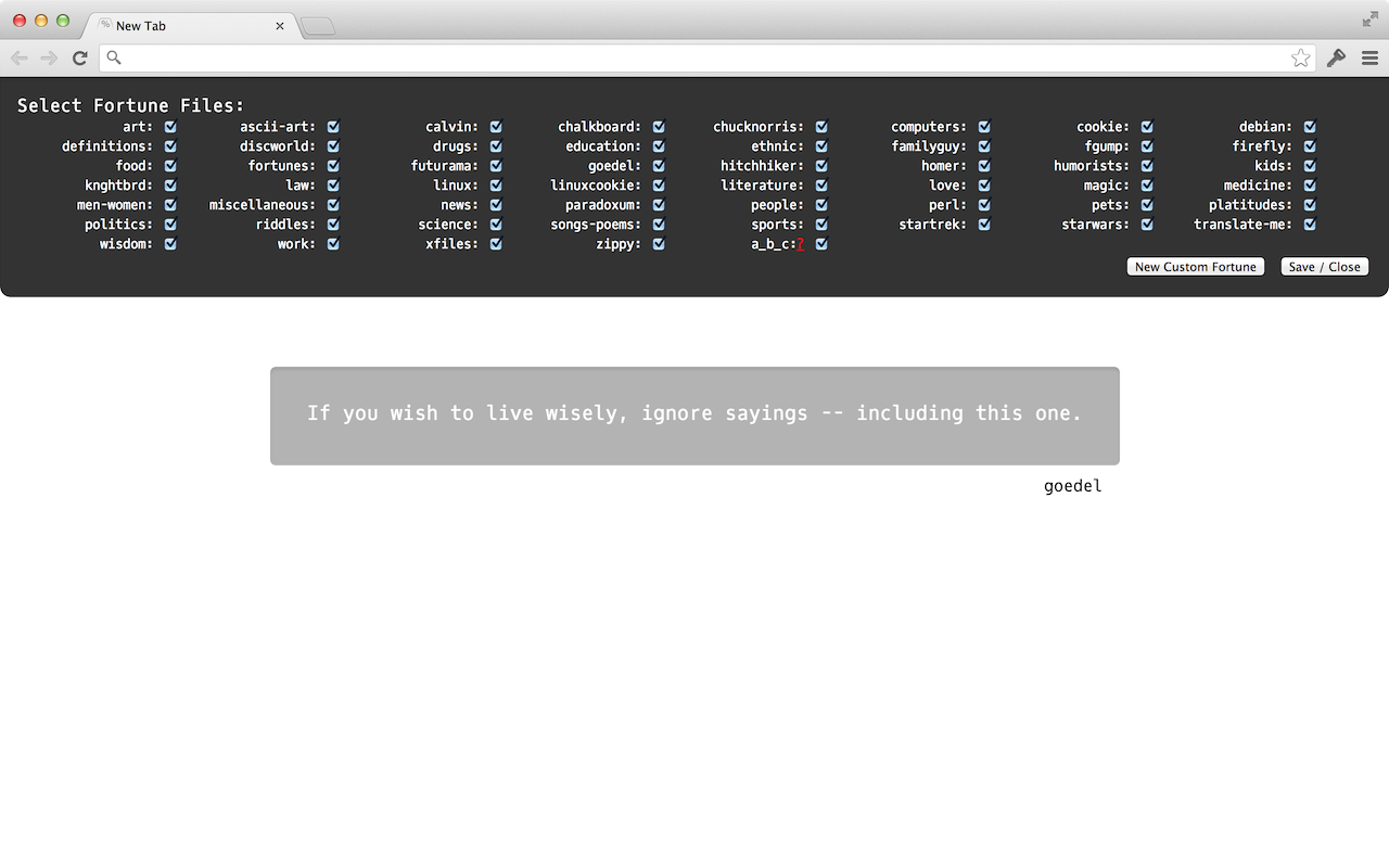 New Tab Fortune chrome谷歌浏览器插件_扩展第2张截图