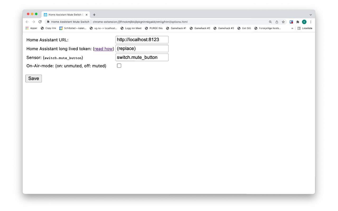 Home Assistant Mute Switch chrome谷歌浏览器插件_扩展第3张截图