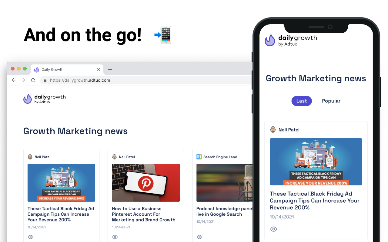 Daily Growth | The Growth Marketers Homepage chrome谷歌浏览器插件_扩展第1张截图