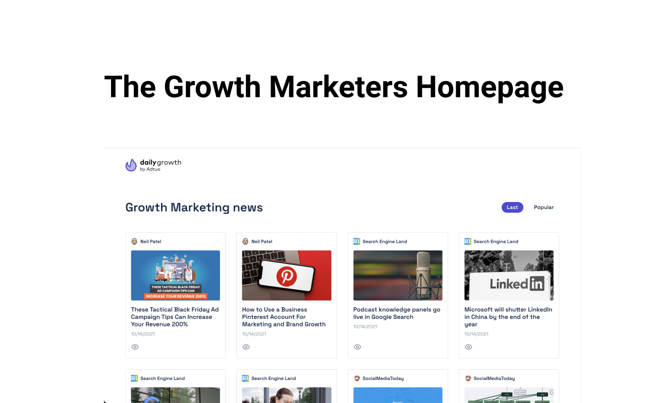 Daily Growth | The Growth Marketers Homepage chrome谷歌浏览器插件_扩展第5张截图