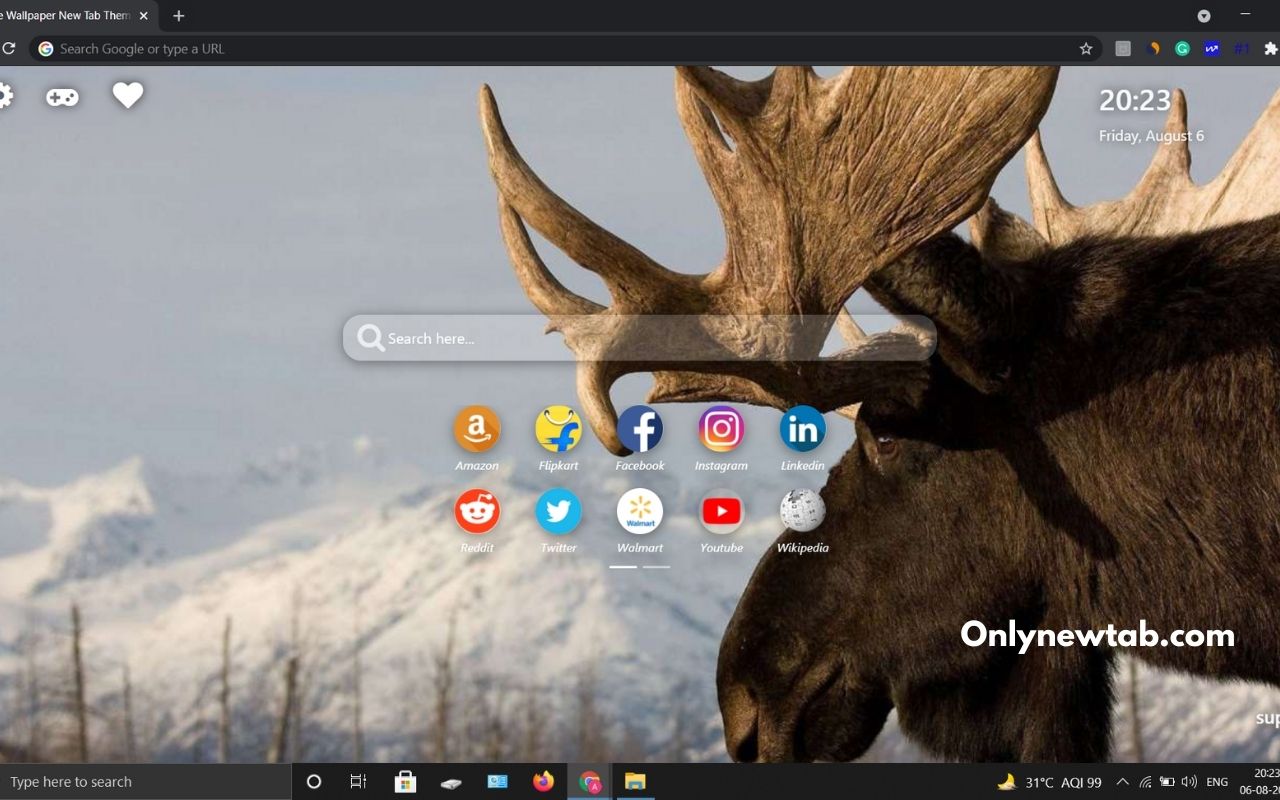 Moose Wallpaper New Tab Theme chrome谷歌浏览器插件_扩展第1张截图