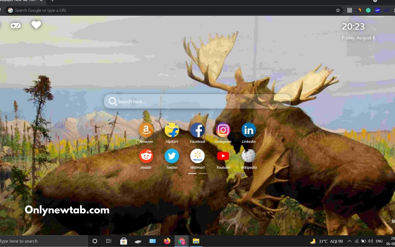 Moose Wallpaper New Tab Theme chrome谷歌浏览器插件_扩展第3张截图