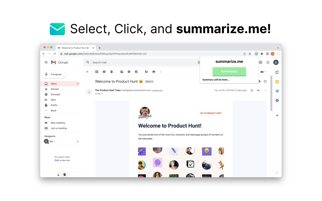 summarize.me — Gmail Summarizer chrome谷歌浏览器插件_扩展第4张截图