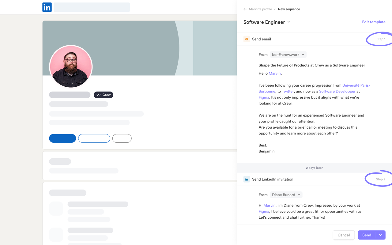 Crew CRM - outbound recruiting platform chrome谷歌浏览器插件_扩展第2张截图