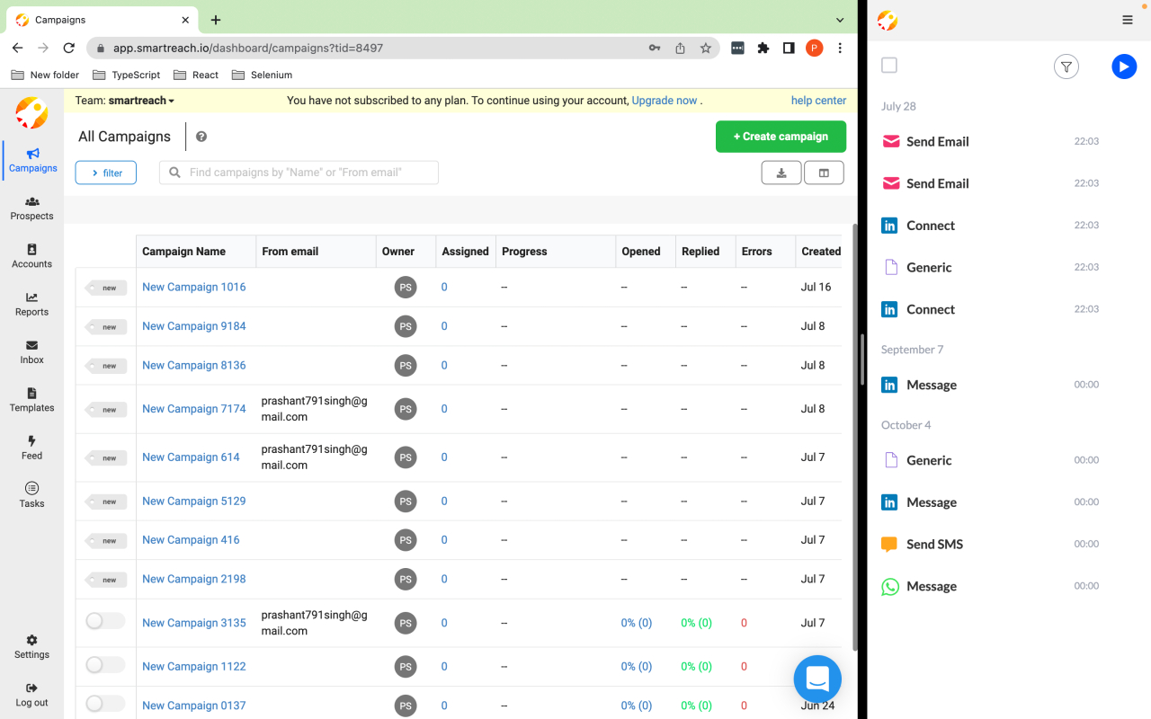 Sales Linked Automation | SmartReach chrome谷歌浏览器插件_扩展第4张截图