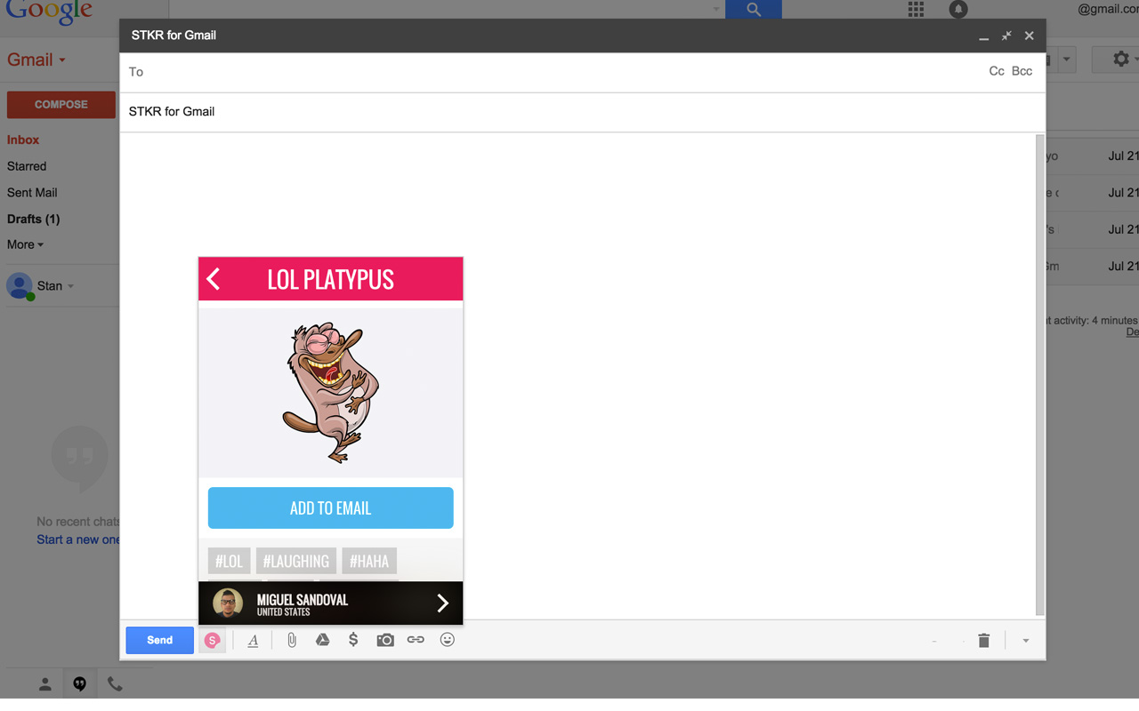 STKR for Gmail chrome谷歌浏览器插件_扩展第2张截图