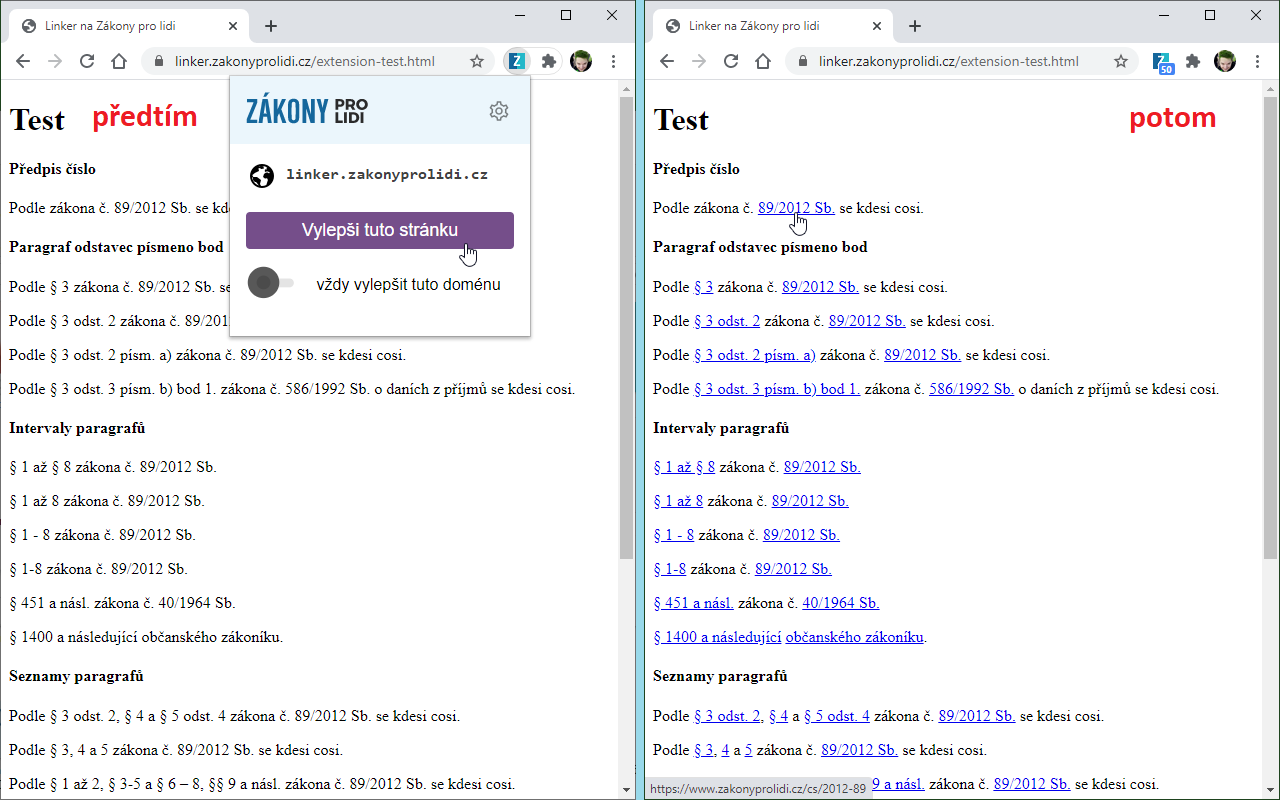 Zákony pro lidi chrome谷歌浏览器插件_扩展第1张截图
