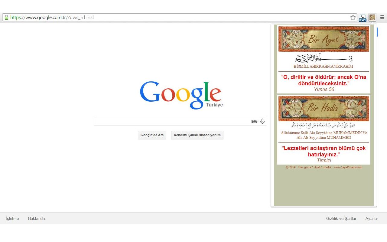 Her gune 1 Ayet 1 Hadis www.1ayet1hadis.info chrome谷歌浏览器插件_扩展第3张截图