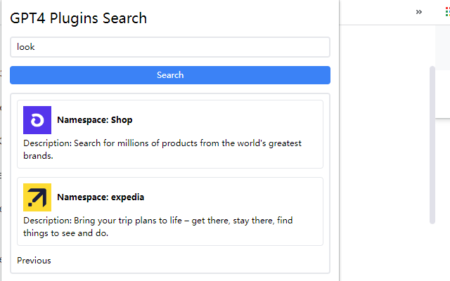 GPT4 Plugins Search chrome谷歌浏览器插件_扩展第1张截图