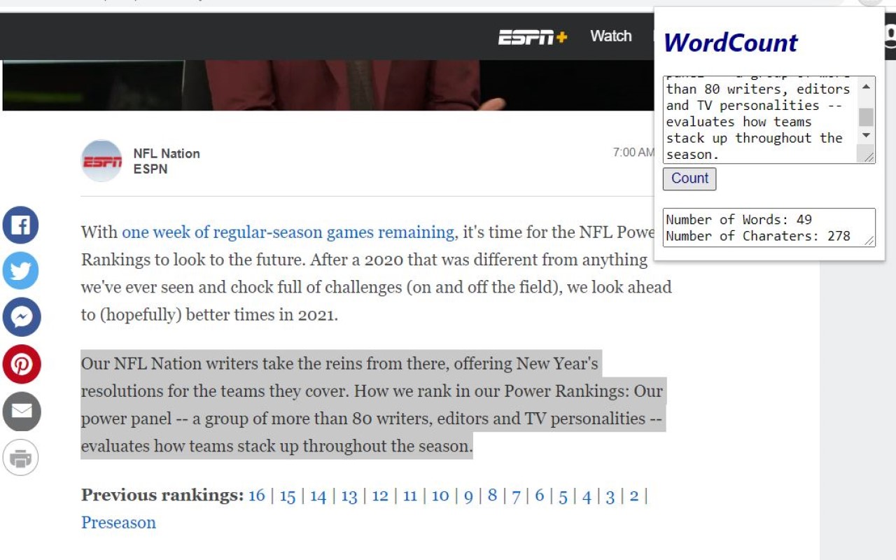 WordCount chrome谷歌浏览器插件_扩展第1张截图