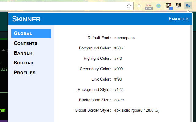 Skinner chrome谷歌浏览器插件_扩展第1张截图