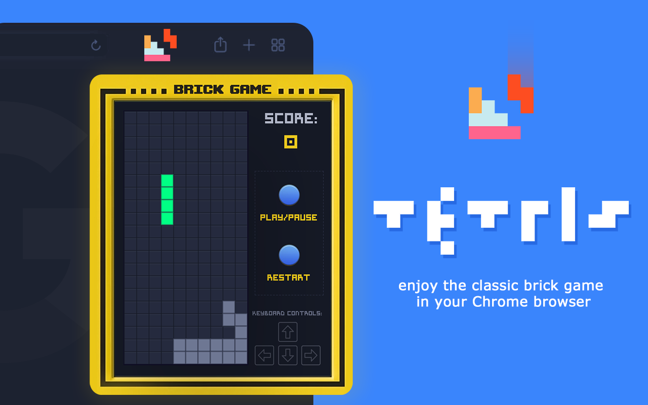 Classic Brick Game 80th chrome谷歌浏览器插件_扩展第1张截图