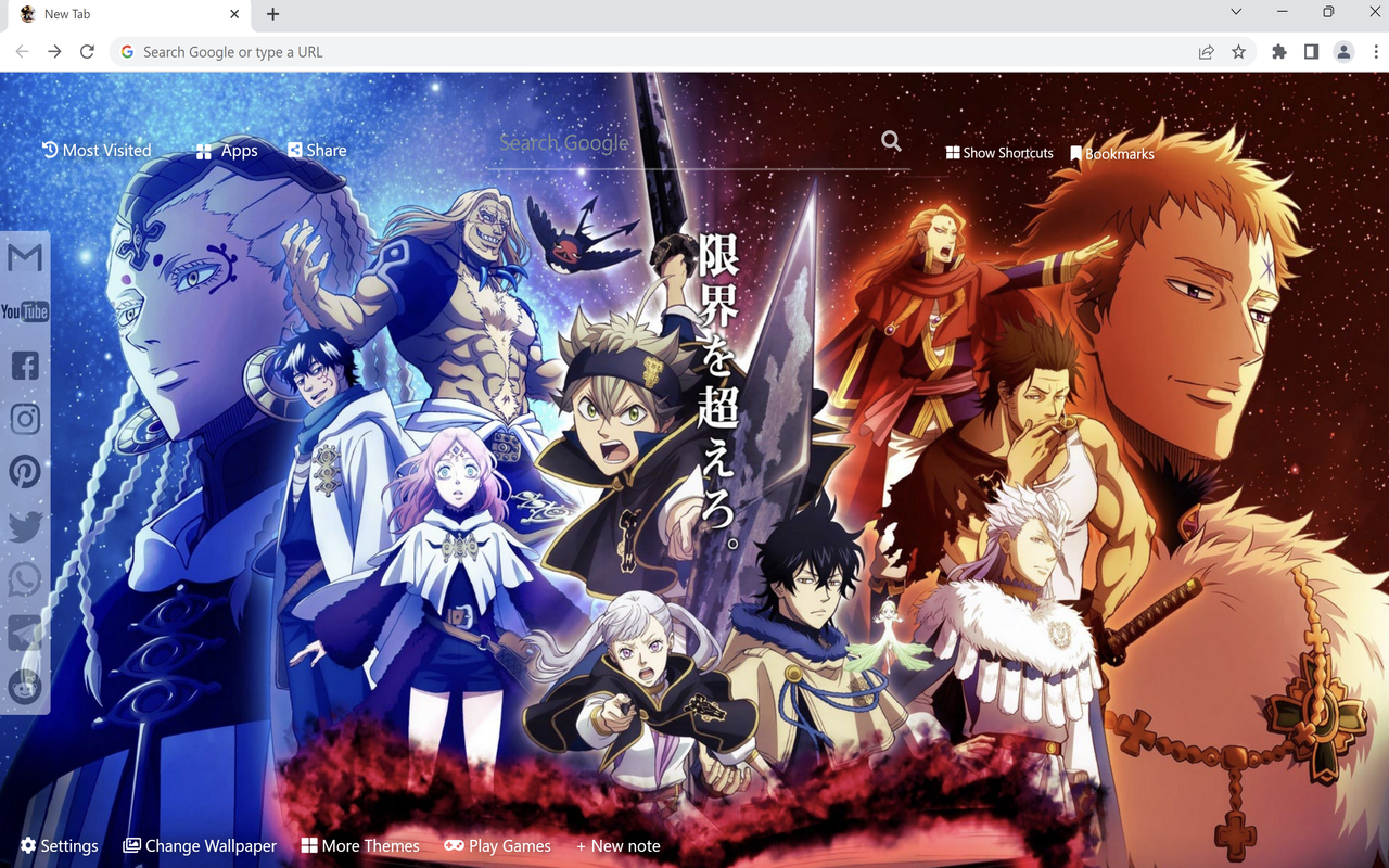 Black Clover Wallpaper New Tab chrome谷歌浏览器插件_扩展第3张截图