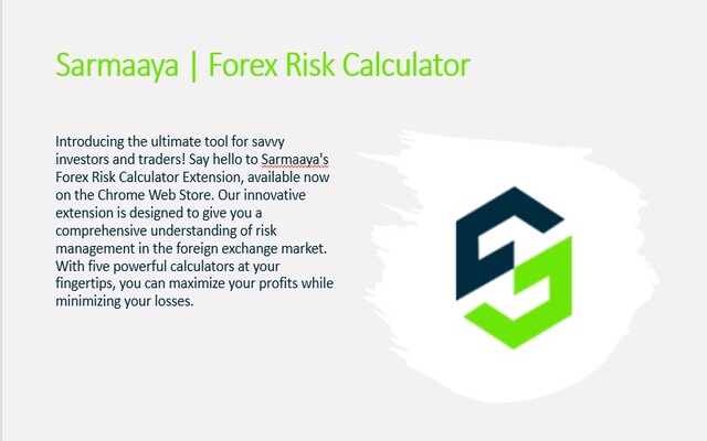 Forex Risk Calculator chrome谷歌浏览器插件_扩展第3张截图
