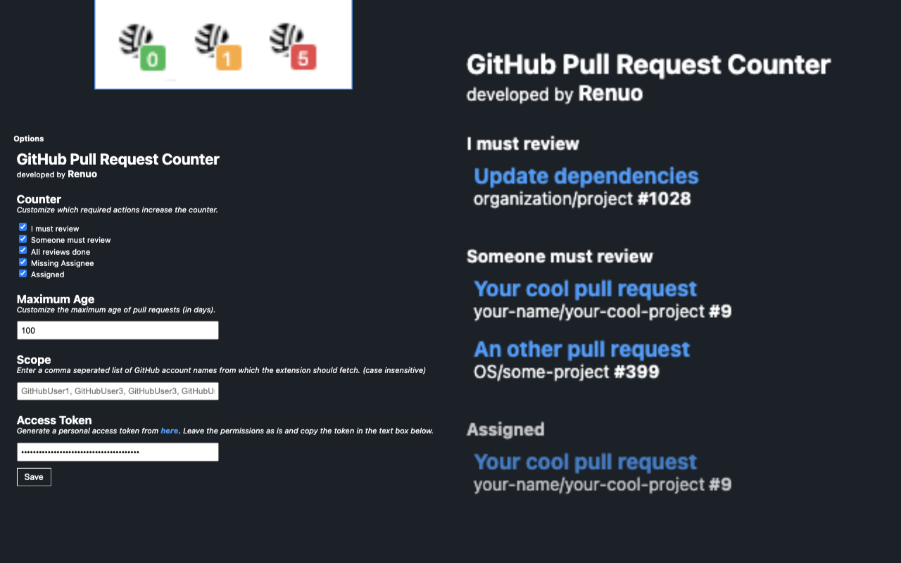 Github Pull Request Counter chrome谷歌浏览器插件_扩展第1张截图