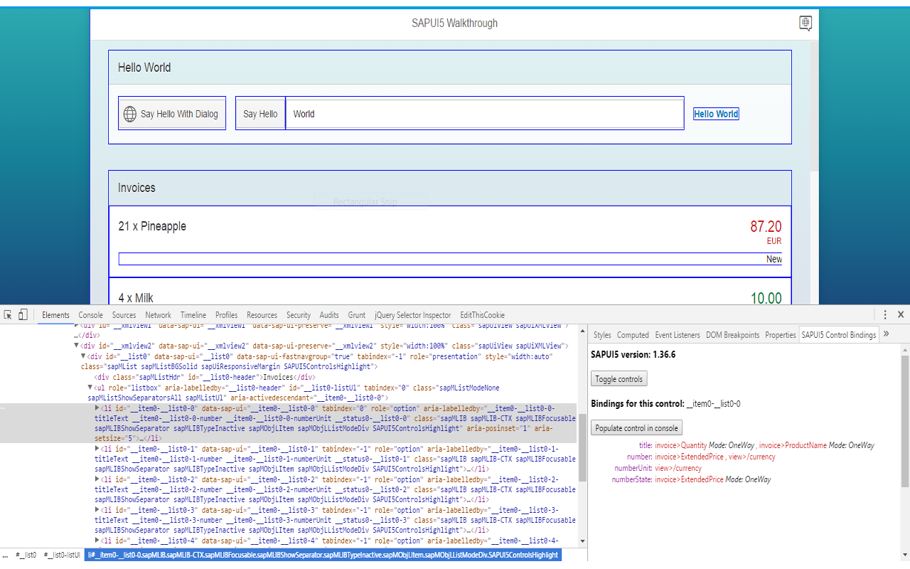 SAPUI5 control Bindings Viewer chrome谷歌浏览器插件_扩展第1张截图