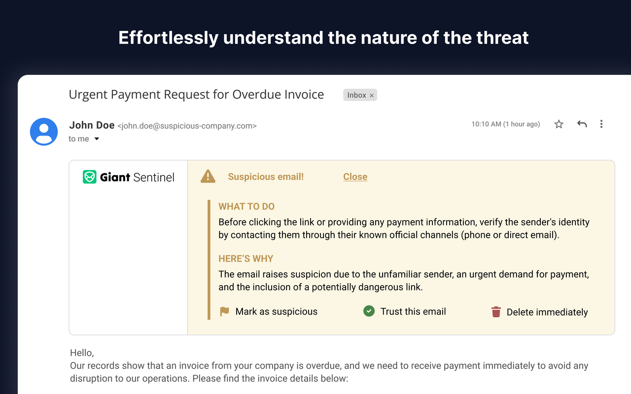 Giant Sentinel - Gmail™ Phishing Protection chrome谷歌浏览器插件_扩展第1张截图