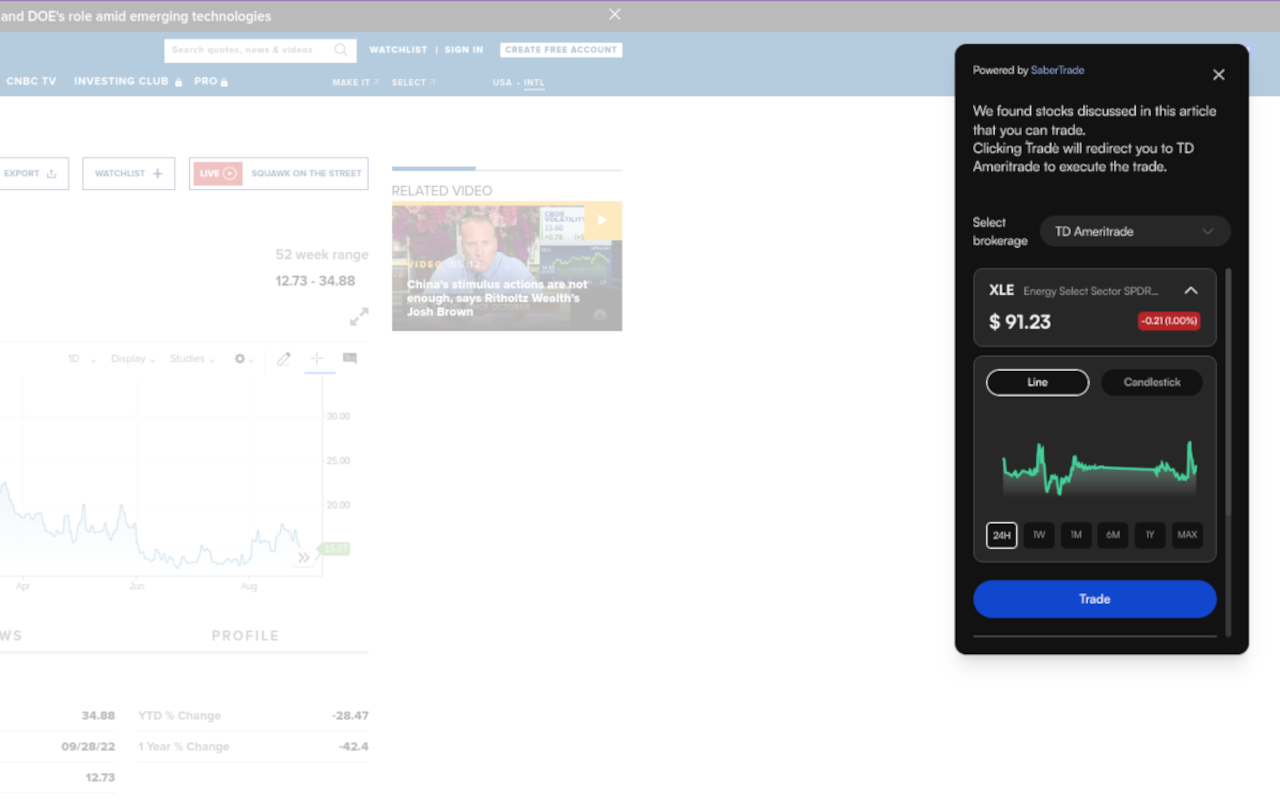 SaberTrade Browser Plugin chrome谷歌浏览器插件_扩展第2张截图