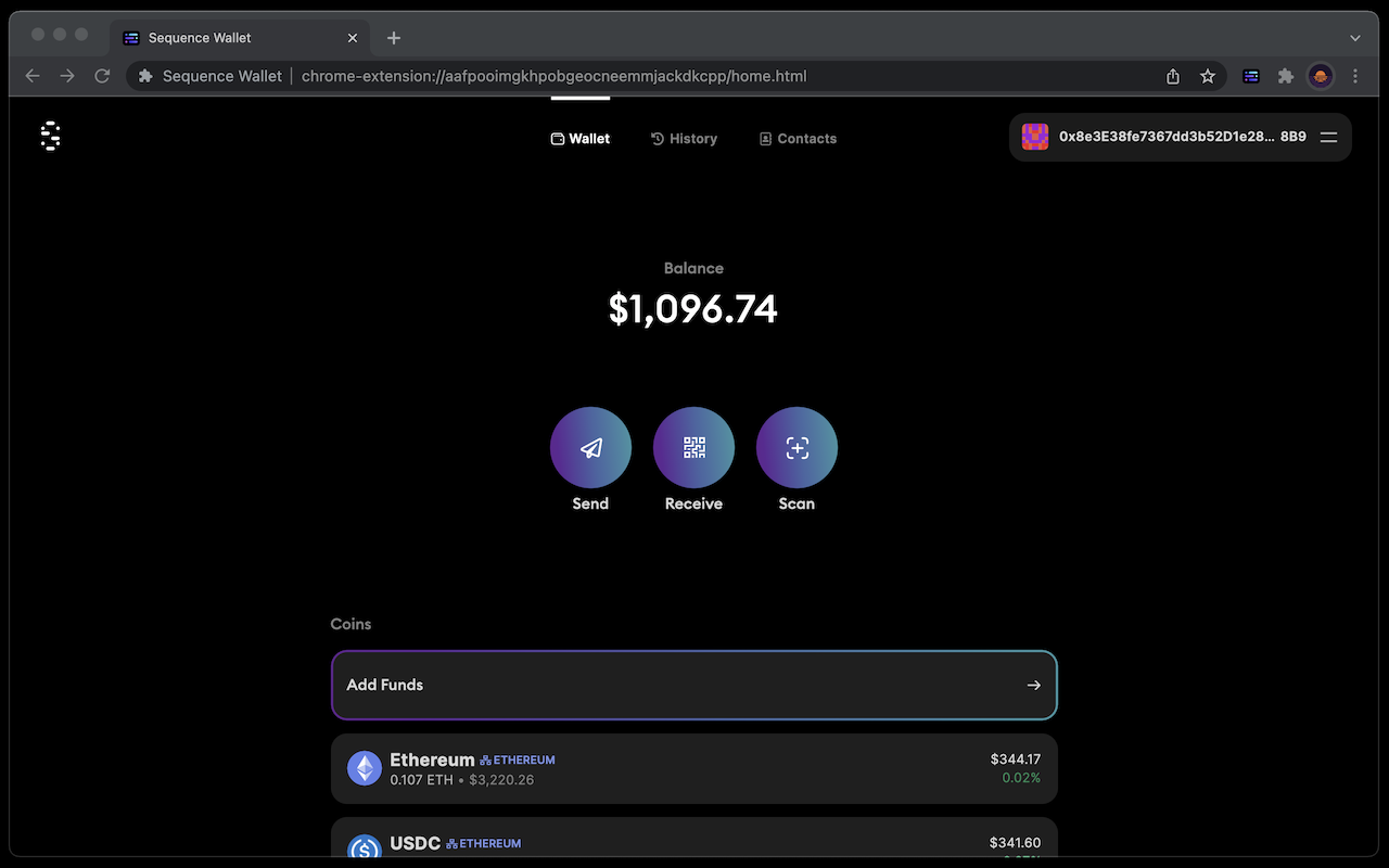 Sequence Wallet chrome谷歌浏览器插件_扩展第5张截图
