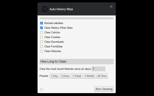 Auto History Wipe chrome谷歌浏览器插件_扩展第1张截图