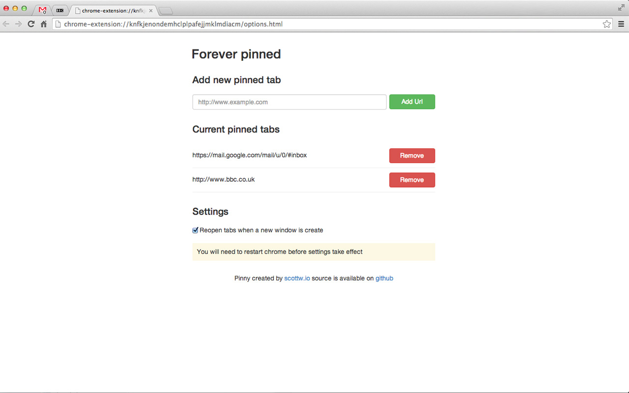 Forever pinned chrome谷歌浏览器插件_扩展第1张截图