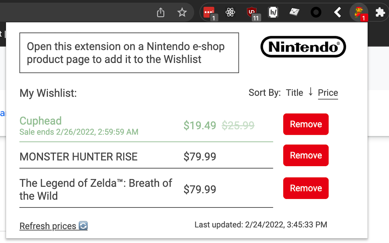 Nintendo Store Wishlist chrome谷歌浏览器插件_扩展第3张截图