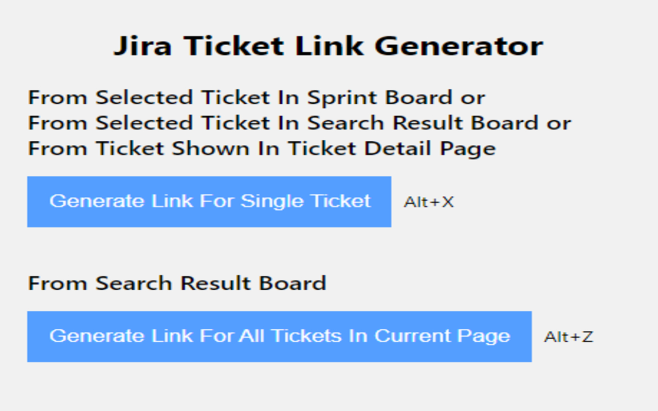 Jira Ticket Link Generator - Cloud Edition chrome谷歌浏览器插件_扩展第1张截图