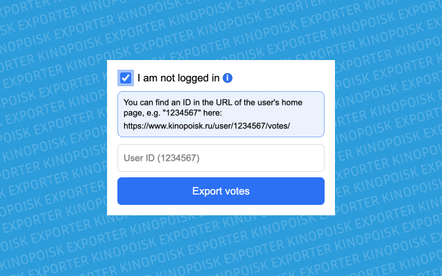 Kinopoisk Exporter chrome谷歌浏览器插件_扩展第1张截图