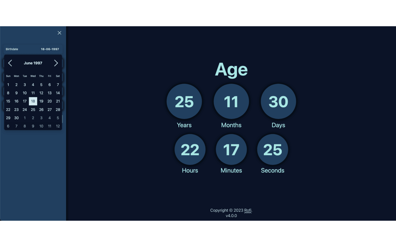 Age Calculator and Updater by Rofi chrome谷歌浏览器插件_扩展第3张截图