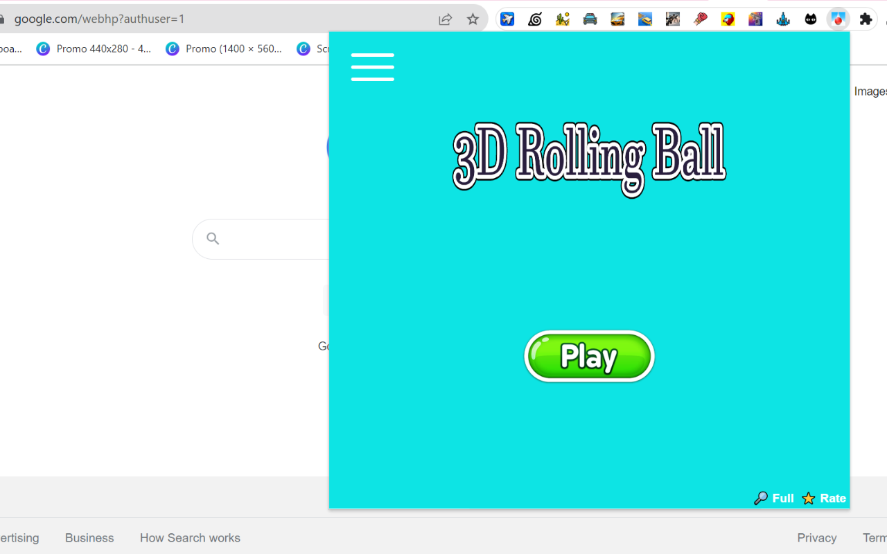 3D Rolling Ball Game chrome谷歌浏览器插件_扩展第1张截图