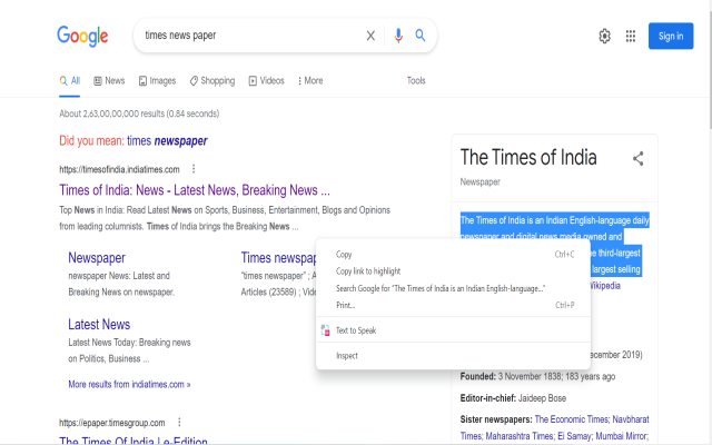 Text to Speak chrome谷歌浏览器插件_扩展第1张截图
