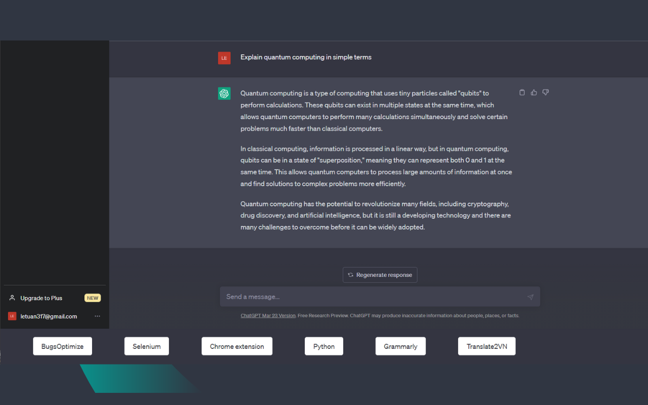 ChatGPT Helper chrome谷歌浏览器插件_扩展第3张截图