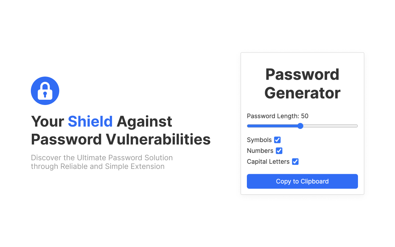 Password Generator chrome谷歌浏览器插件_扩展第1张截图