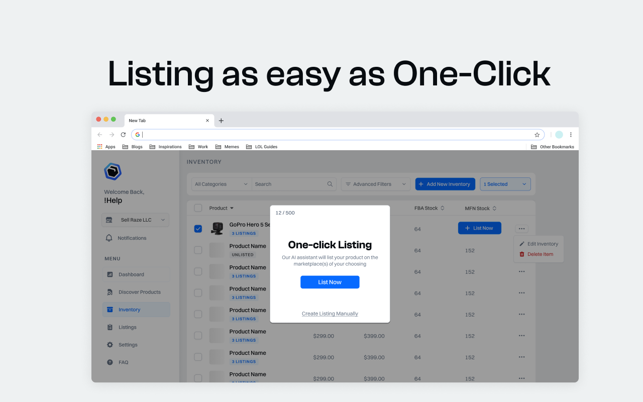 SellRaze Marketplace Crosslister chrome谷歌浏览器插件_扩展第4张截图