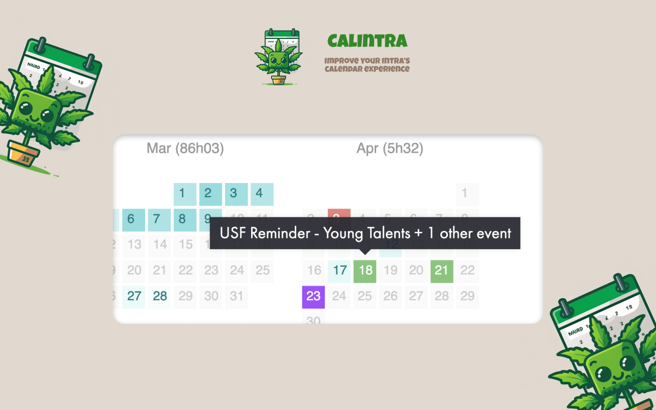 CalIntra chrome谷歌浏览器插件_扩展第1张截图