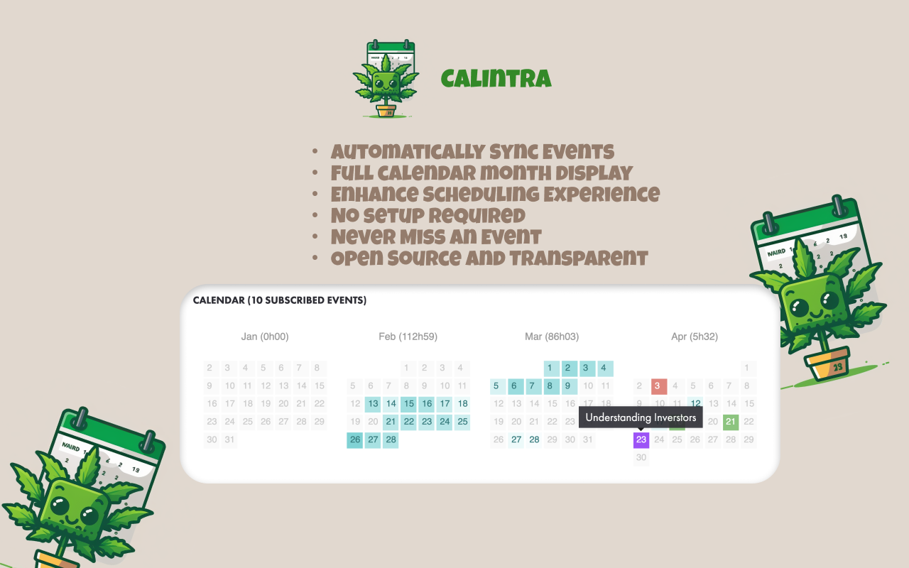 CalIntra chrome谷歌浏览器插件_扩展第2张截图