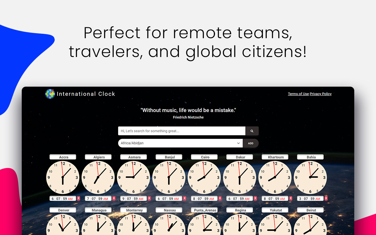 International Clock chrome谷歌浏览器插件_扩展第1张截图