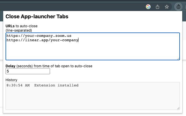 Close App-launcher Tabs chrome谷歌浏览器插件_扩展第1张截图