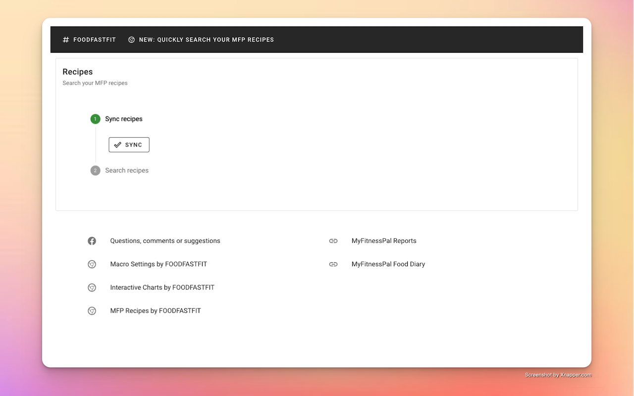 MFP Recipes by FOODFASTFIT chrome谷歌浏览器插件_扩展第2张截图