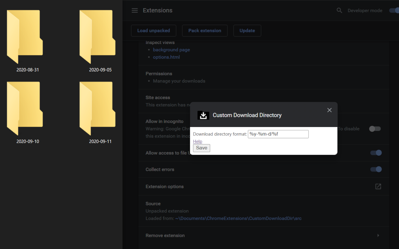 Custom Download Directory chrome谷歌浏览器插件_扩展第1张截图