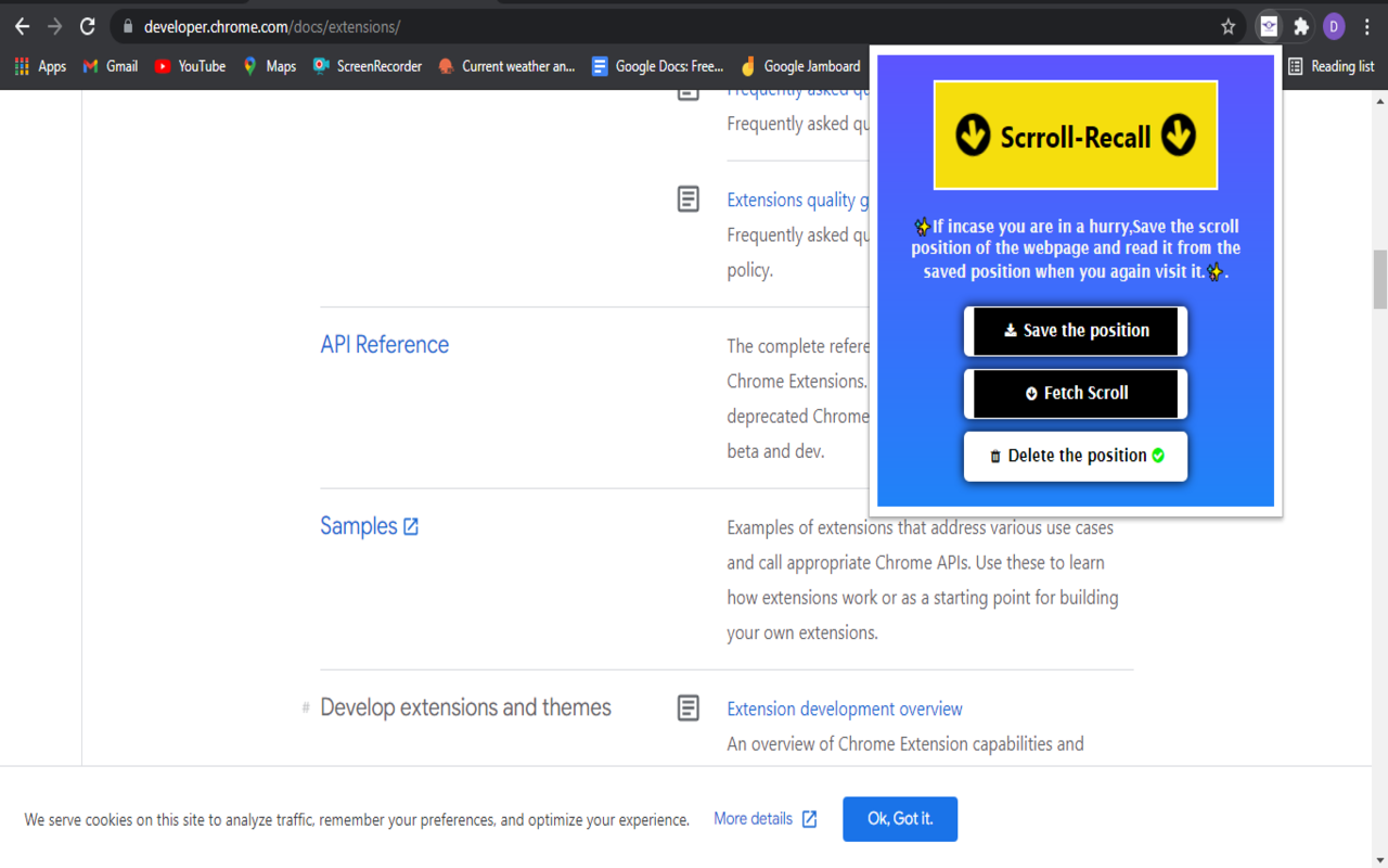 Scrroll-Recall chrome谷歌浏览器插件_扩展第2张截图