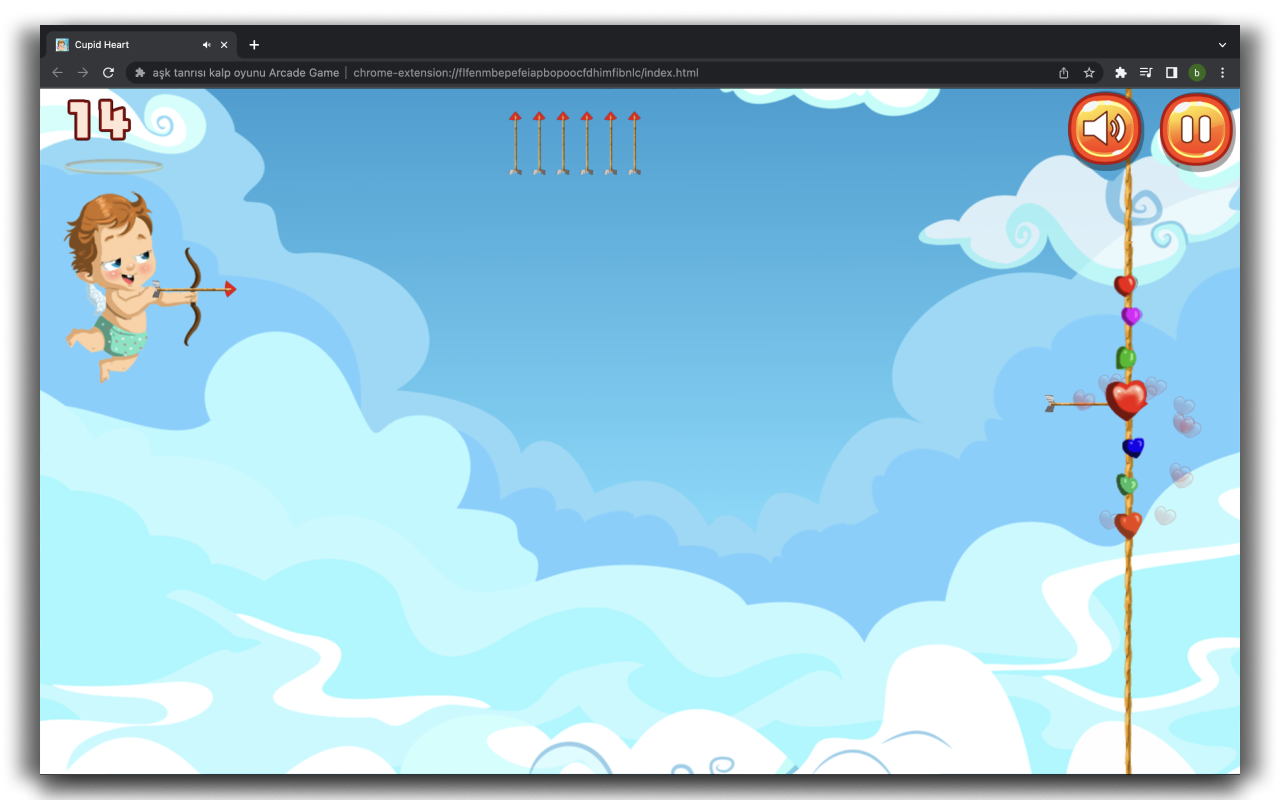 Cupid Heart Game - HTML5 Game chrome谷歌浏览器插件_扩展第2张截图