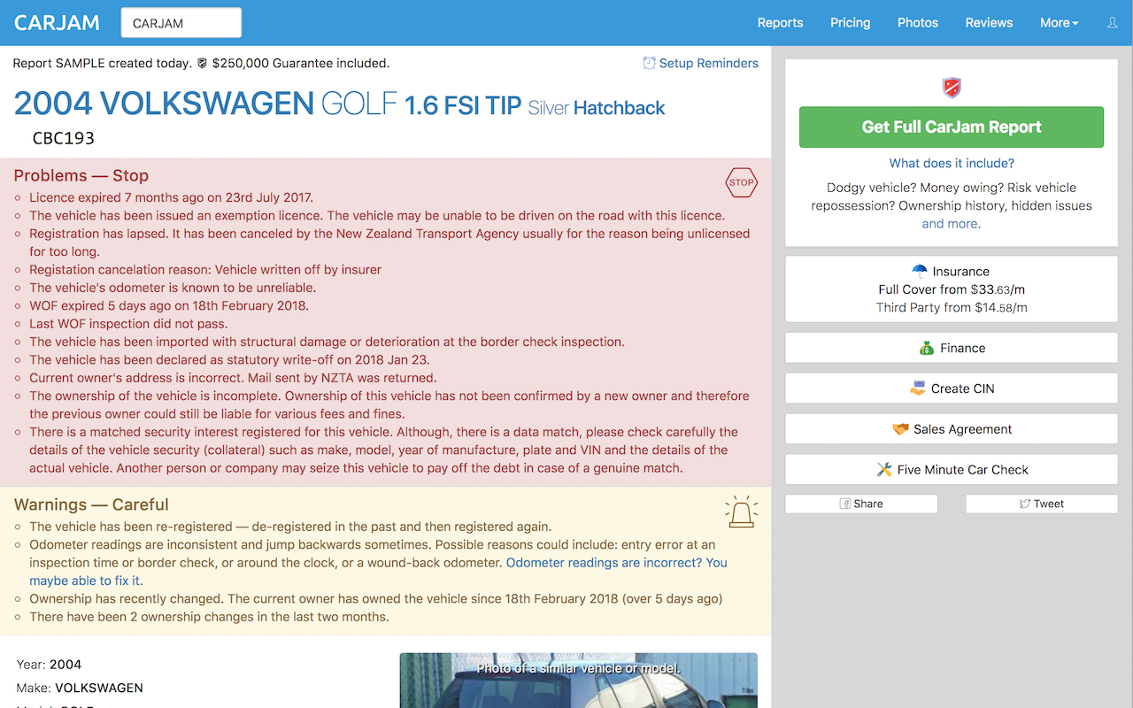 CarJam chrome谷歌浏览器插件_扩展第2张截图